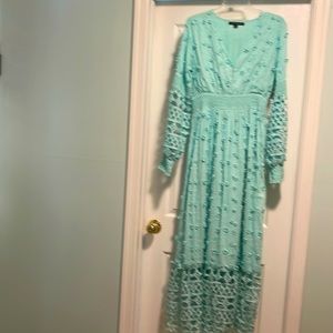 Boston Proper NYT light blue Maxi dress size M